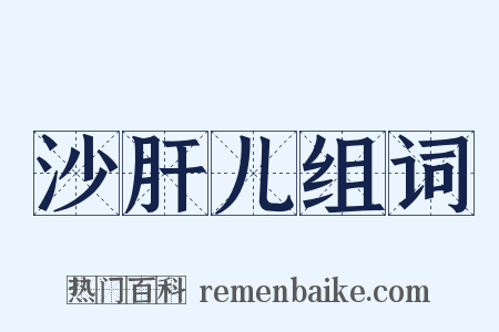 沙肝儿组词是什么意思的图片